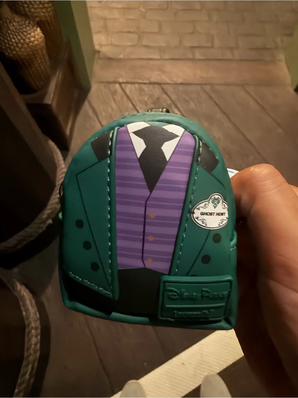 Loungefly Haunted Mansion Jacket Coin Purse - Teal & Purple